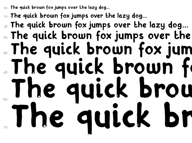 DK Inky Fingers font waterfall